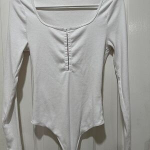 Abercrombie-fitch Women's White Bodysuit